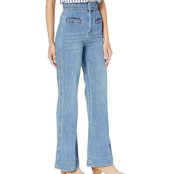 Free People High Waist Wide Leg Jeans - Picture 2 of 7